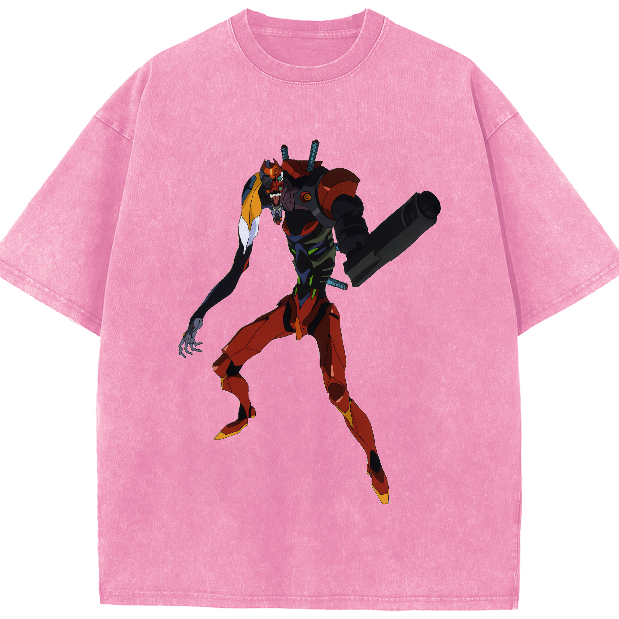 （画像用） EVA 新世紀エヴァンゲリオン 綿100% ヴィンテージ風 半袖Tシャツ（フロントプリント）